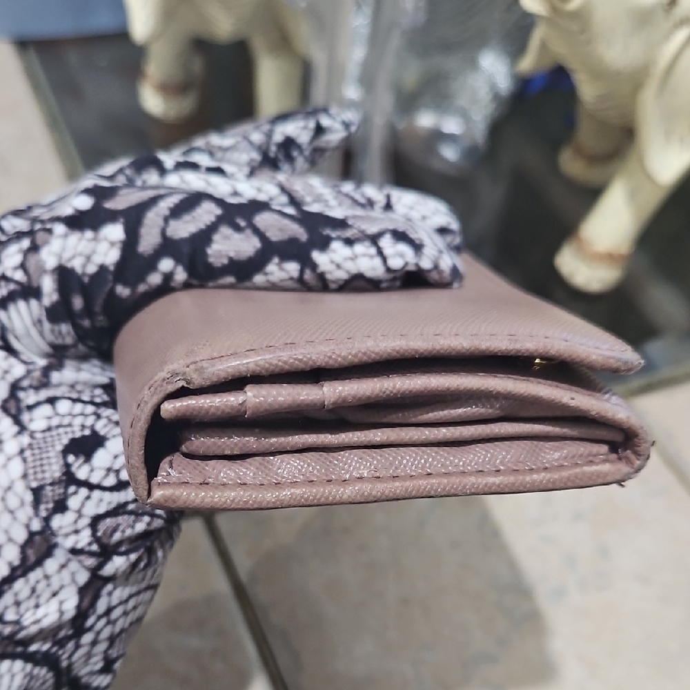 Prada Metallic Dusty Rose Saffiano Continental Wallet - Picture 9 of 16